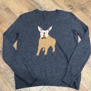 J. Crew Bow Tie Dog Sweater Size Small